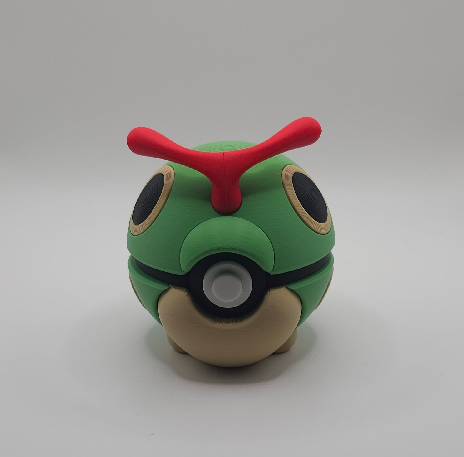 Pokemon Character Design - 3D Printed Pokeball - Caterpie - Unique Display Collectible