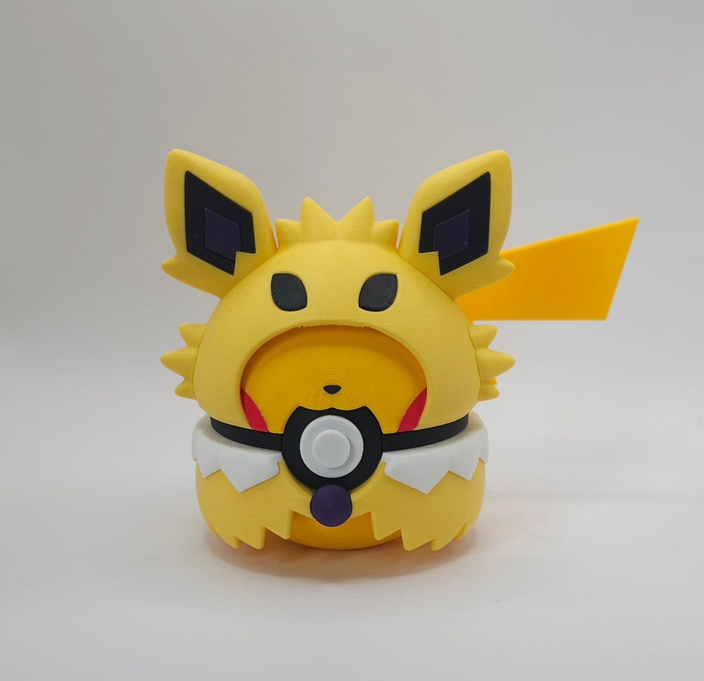 Pokemon Pikachu-Umbreon Poncho Design- 3D Printed Pokeball- Unique Display Fan Art Collectible