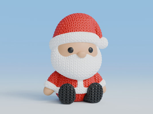 Knitted Style- 3D Printed Christmas Figures- Unique Display Collectible