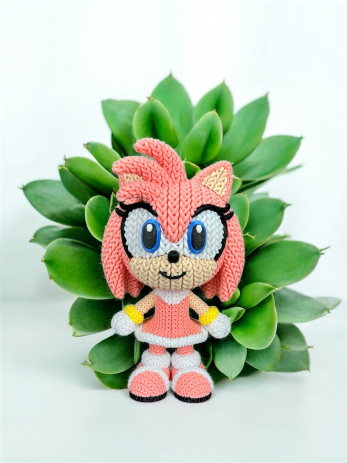 Knitted Design - 3D Printed Sonic the Hedgehog Character Figures - Unique Display Collectibles