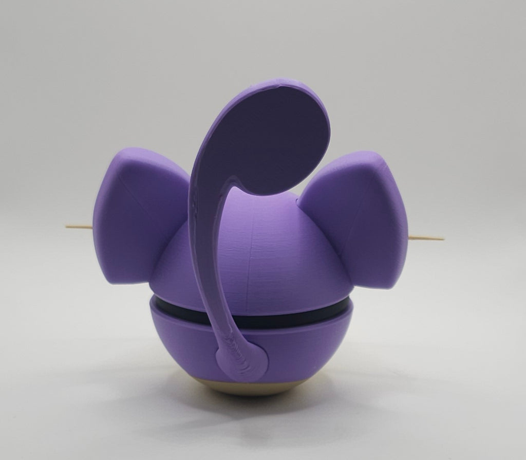 Pokemon Character Design - 3D Printed Pokeball - Rattata - Unique Display Collectible