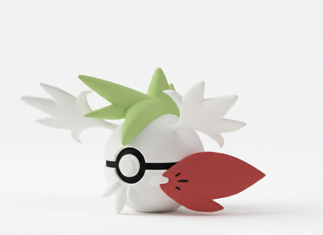 Pokemon Character Design- 3D Printed Pokeball- Shaymin (Sky Form) - Unique Display Collectible