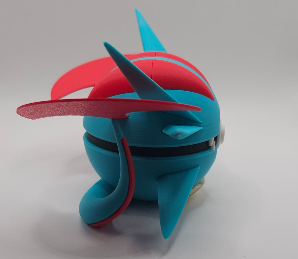 Pokemon Character Design- 3D Printed Pokeball- Salamence- Unique Display Collectible