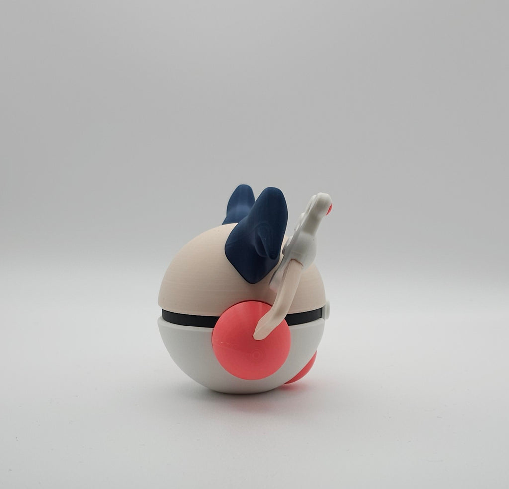 Pokemon Character Design- 3D Printed Pokeball- Mr Mime- Unique Display Collectible