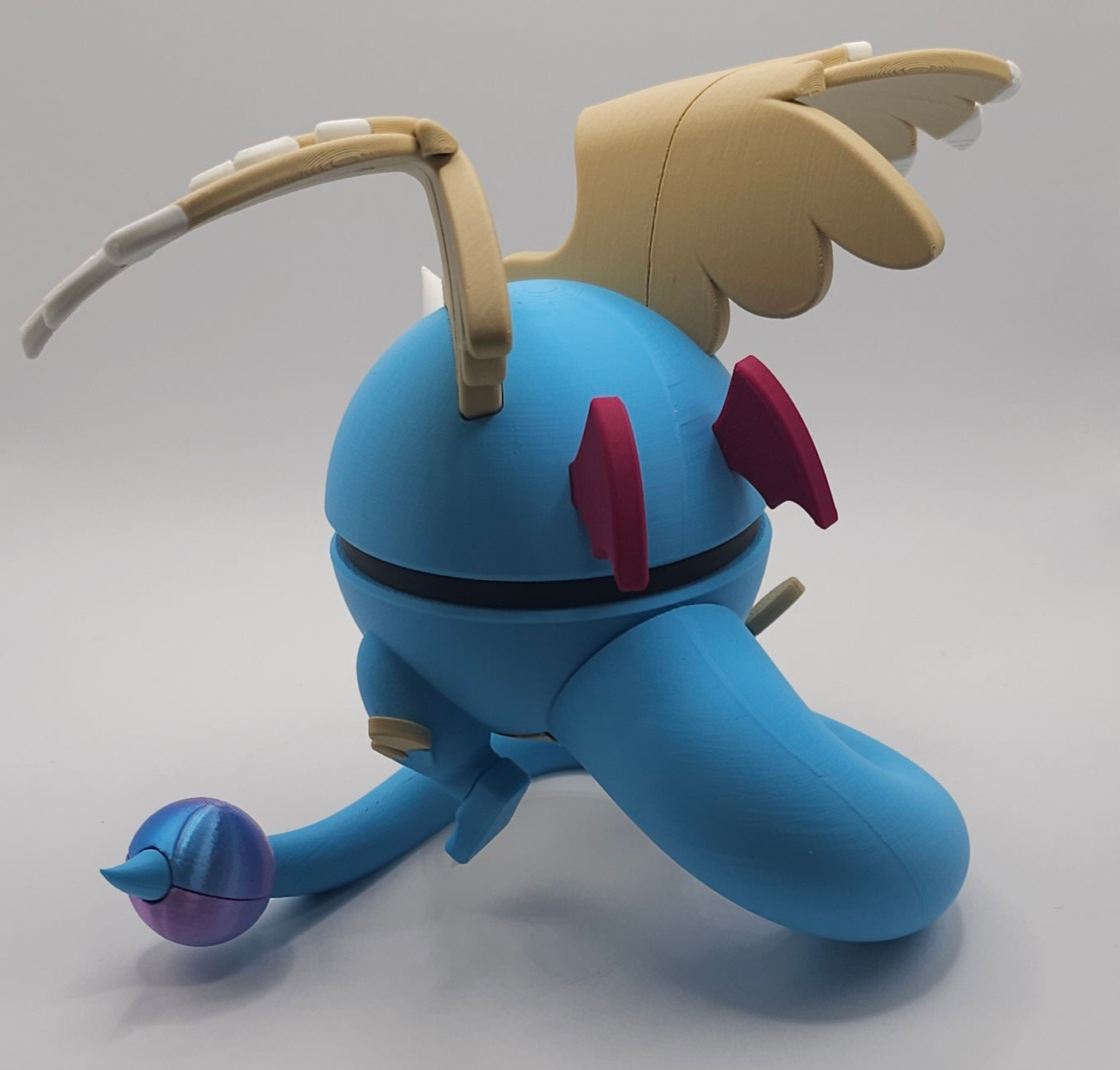 Pokemon Character Design- 3D Printed Pokeball- Mega Dragonite- Unique Display Collectible