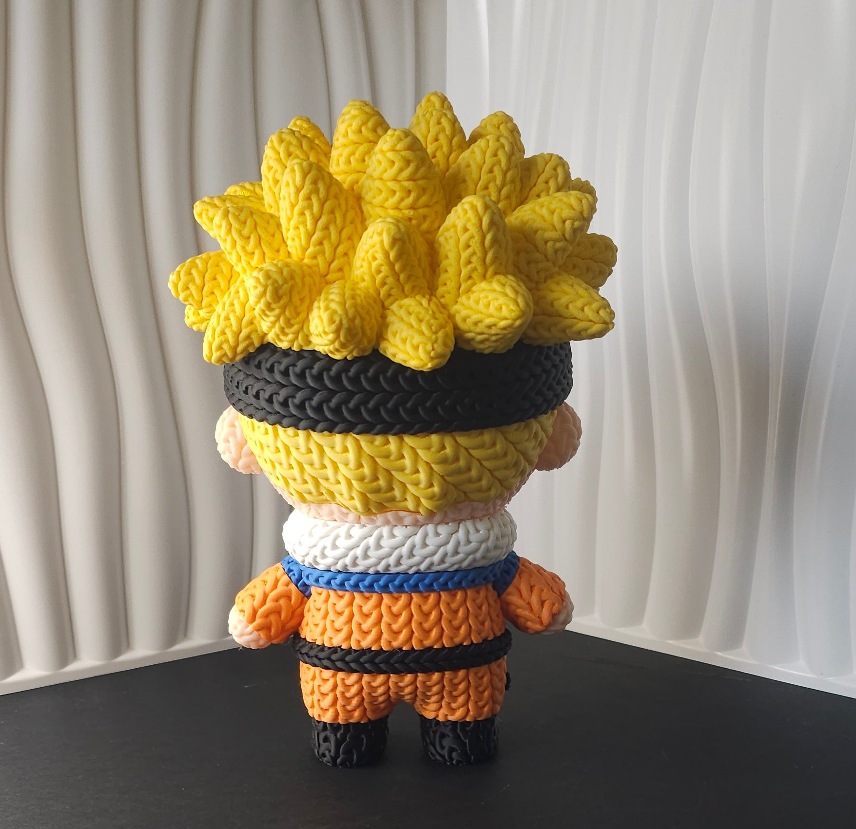 Knitted Design - 3D Printed Naruto inspired Character Figures - Unique Display Collectibles