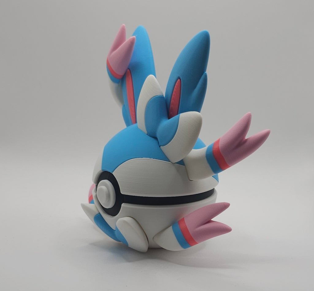 Sylveon Character Design- 3D Printed Display Ball- Unique Display Collectible