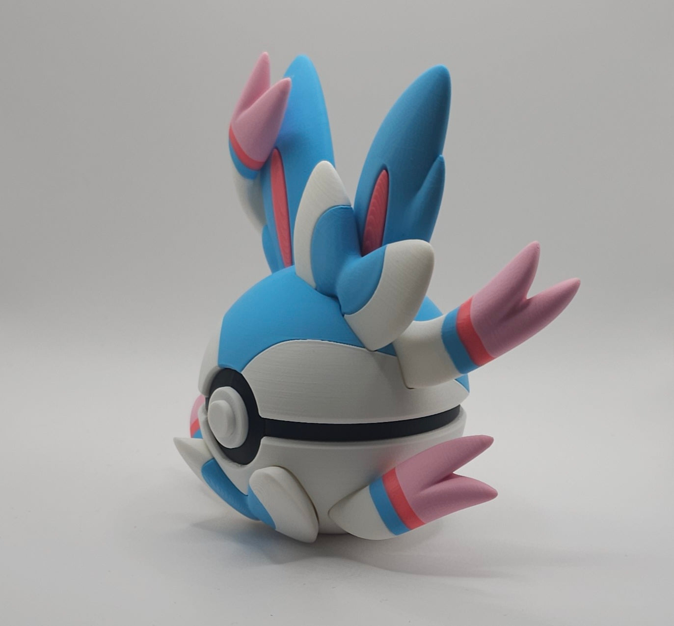 Sylveon Character Design- 3D Printed Display Ball- Unique Display Collectible
