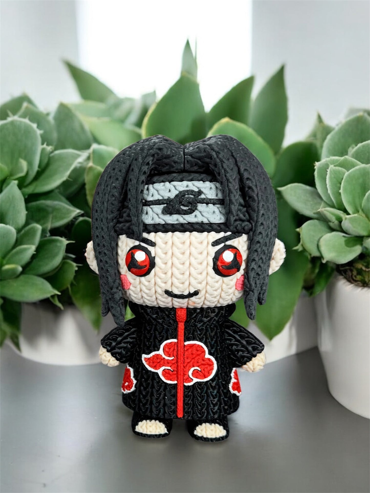 Knitted Design - 3D Printed Naruto inspired Character Figures - Unique Display Collectibles