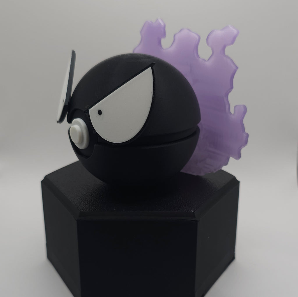 Pokemon Character Design 3D Printed Pokeball - Gastly - Unique Display Collectible