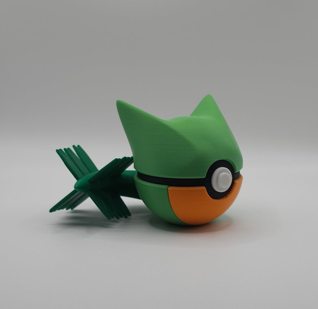 Pokemon Character Design- 3D Printed Pokeball- Sceptile- Unique Display Collectible