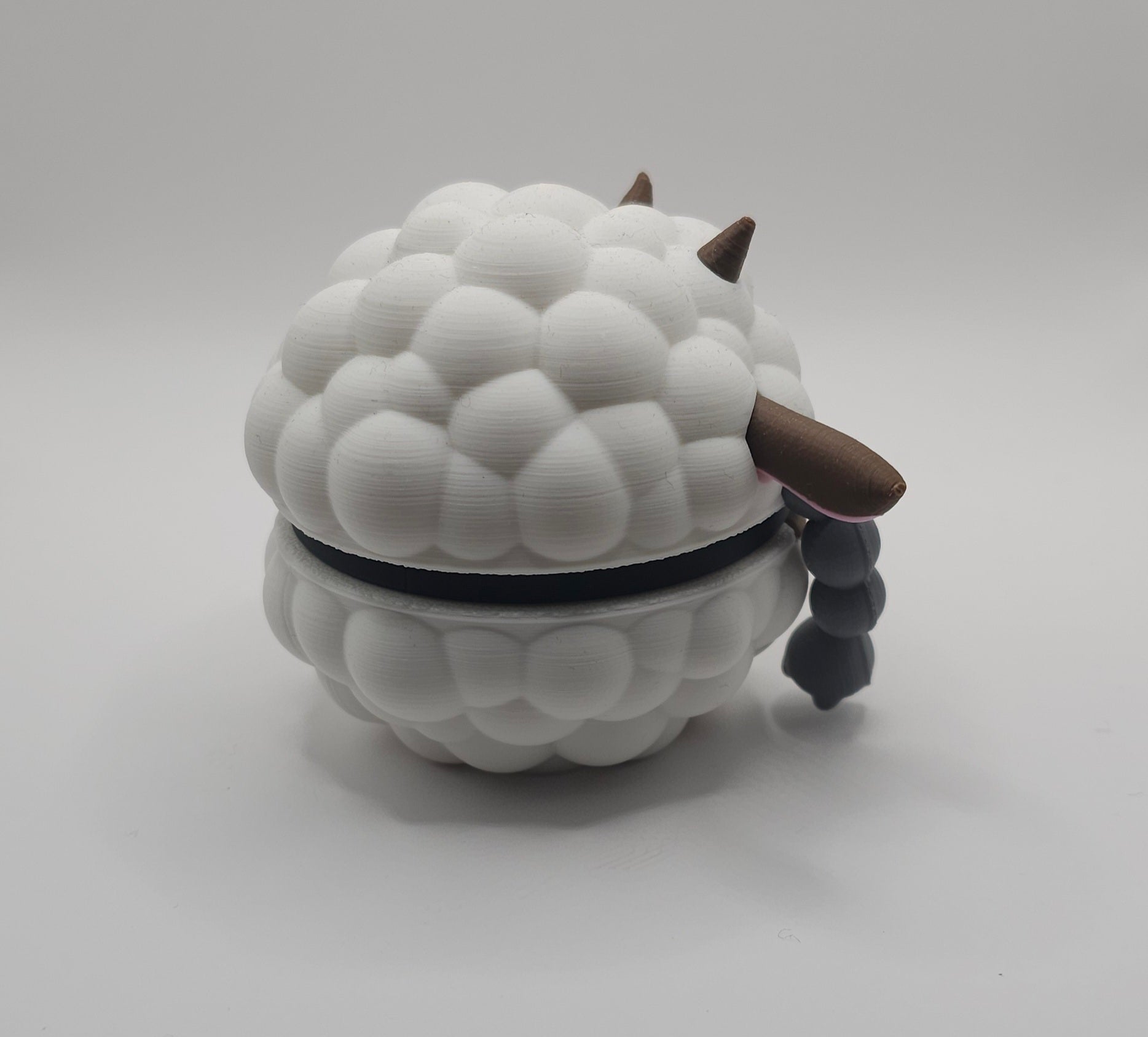 Pokemon Character Design - 3D Printed Pokeball - Wooloo - Unique Display Collectible