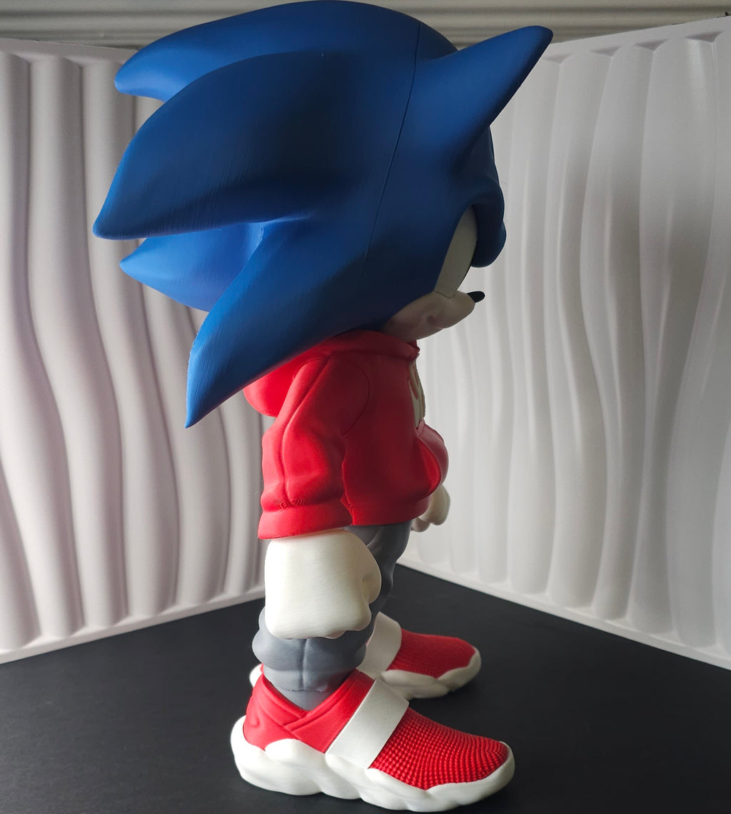 Urban Style Hedgehog- 3D Printed Figure- Unique Display Collectible