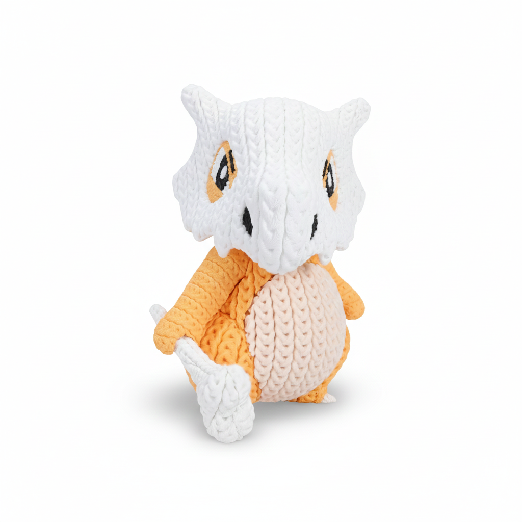 Knitted Design- 3D Printed Figure- Cubone- Unique Display Collectible