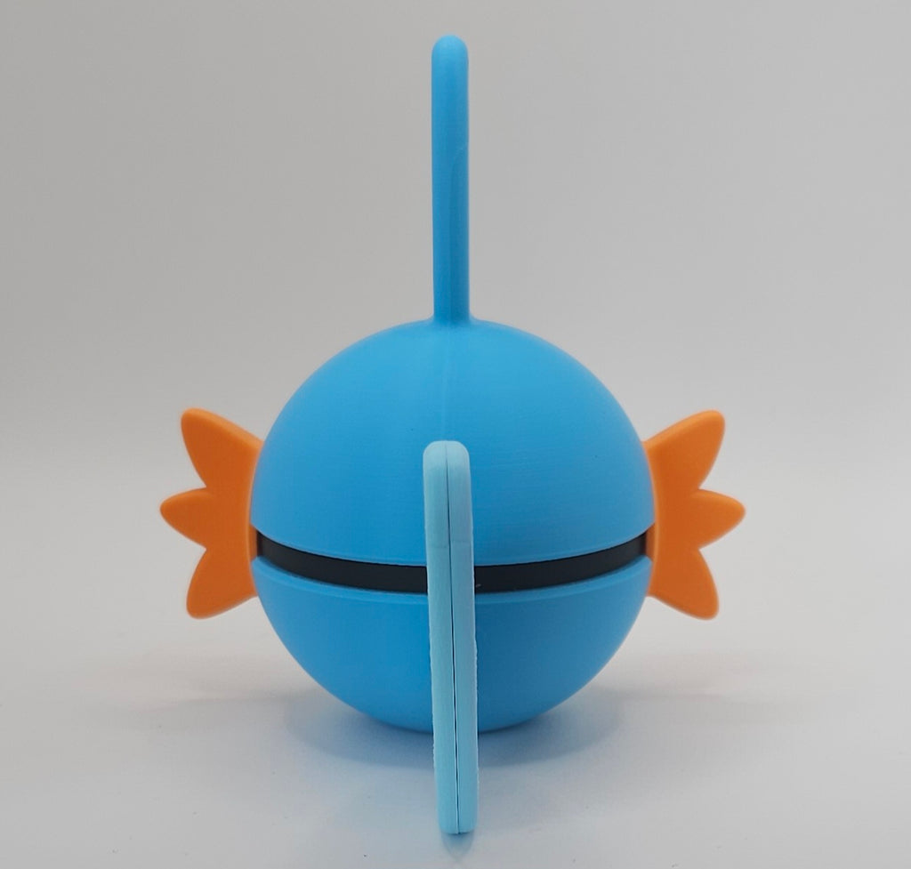 Pokemon Character Design- 3D Printed Pokeball- Mudkip- Unique Display Collectible