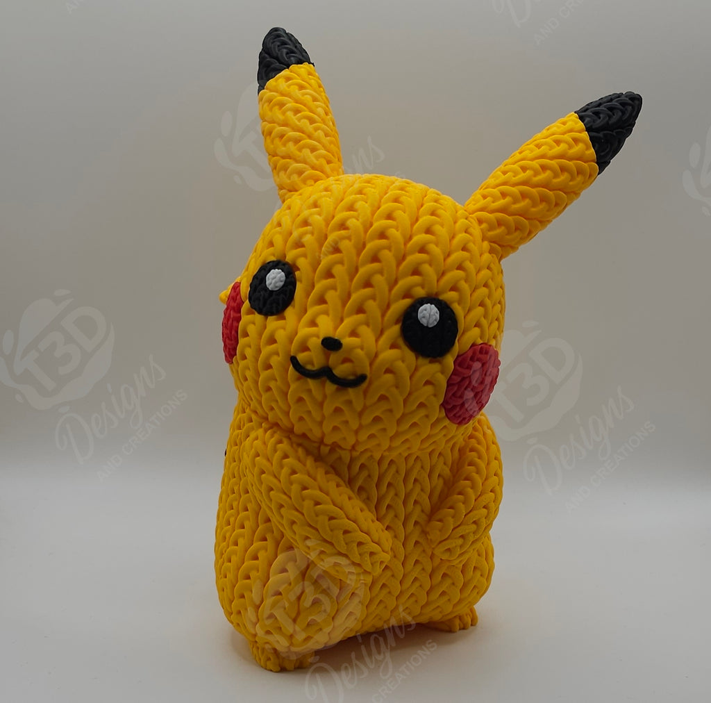 Pikachu Knitted Design Figure