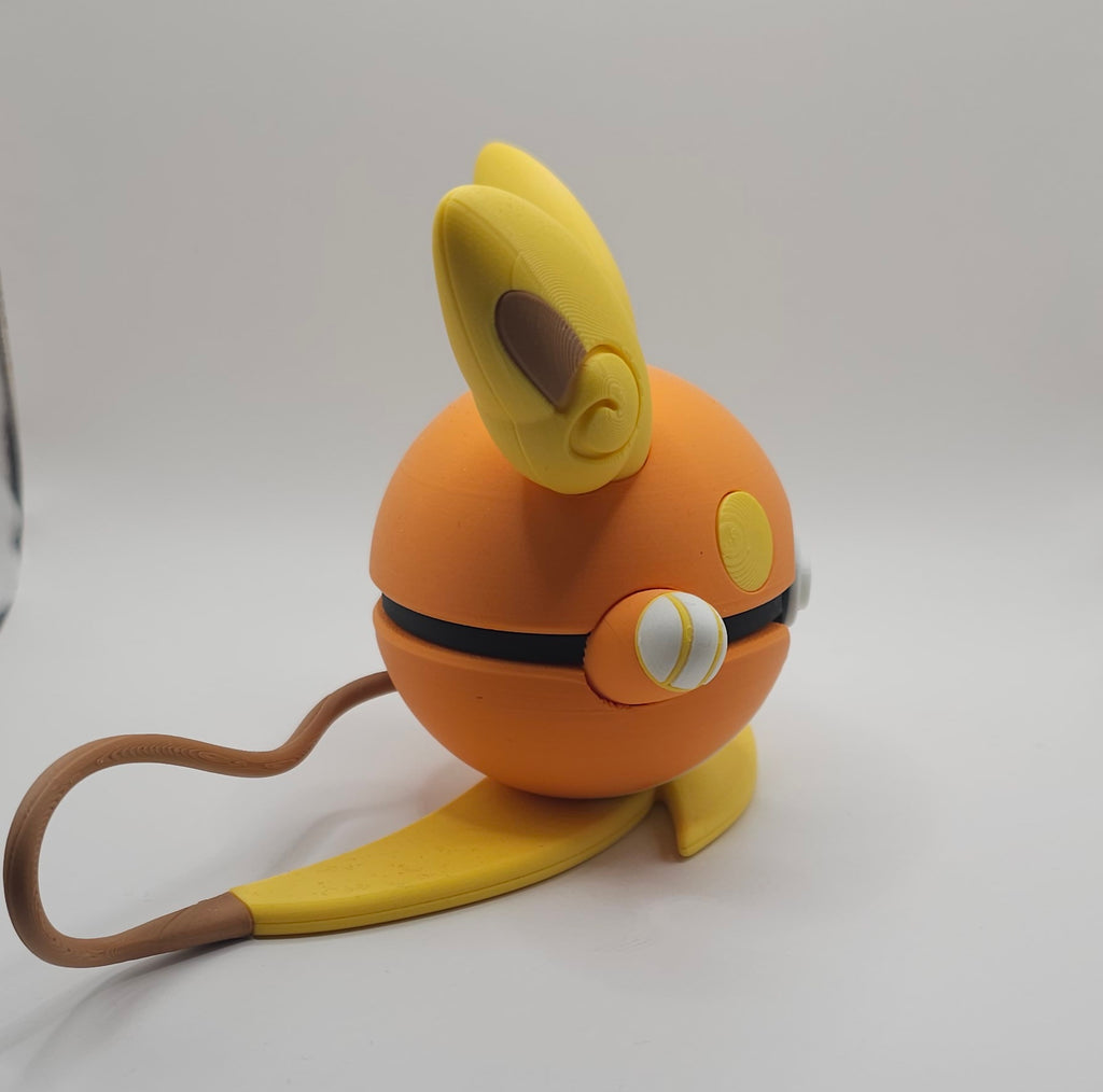 Pokemon Character Design- 3D Printed Pokeball- Alolan Raichu- Unique Display Collectible