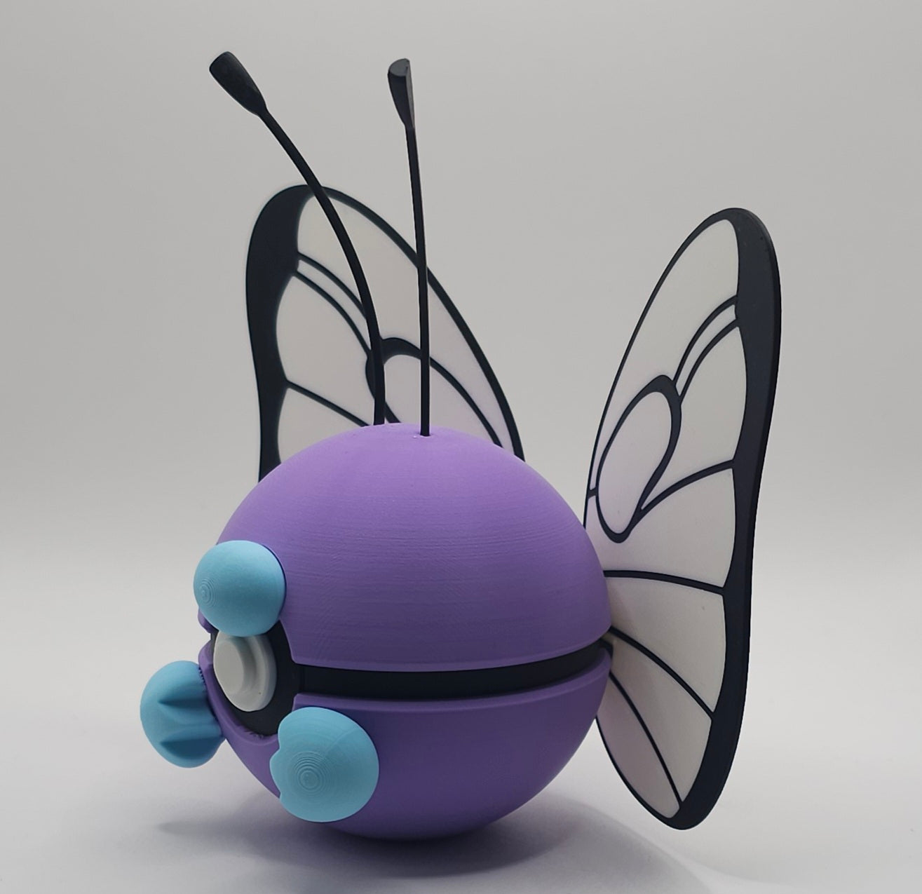 Pokemon Character Design- 3D Printed Pokeball- Butterfree- Unique Display Collectible