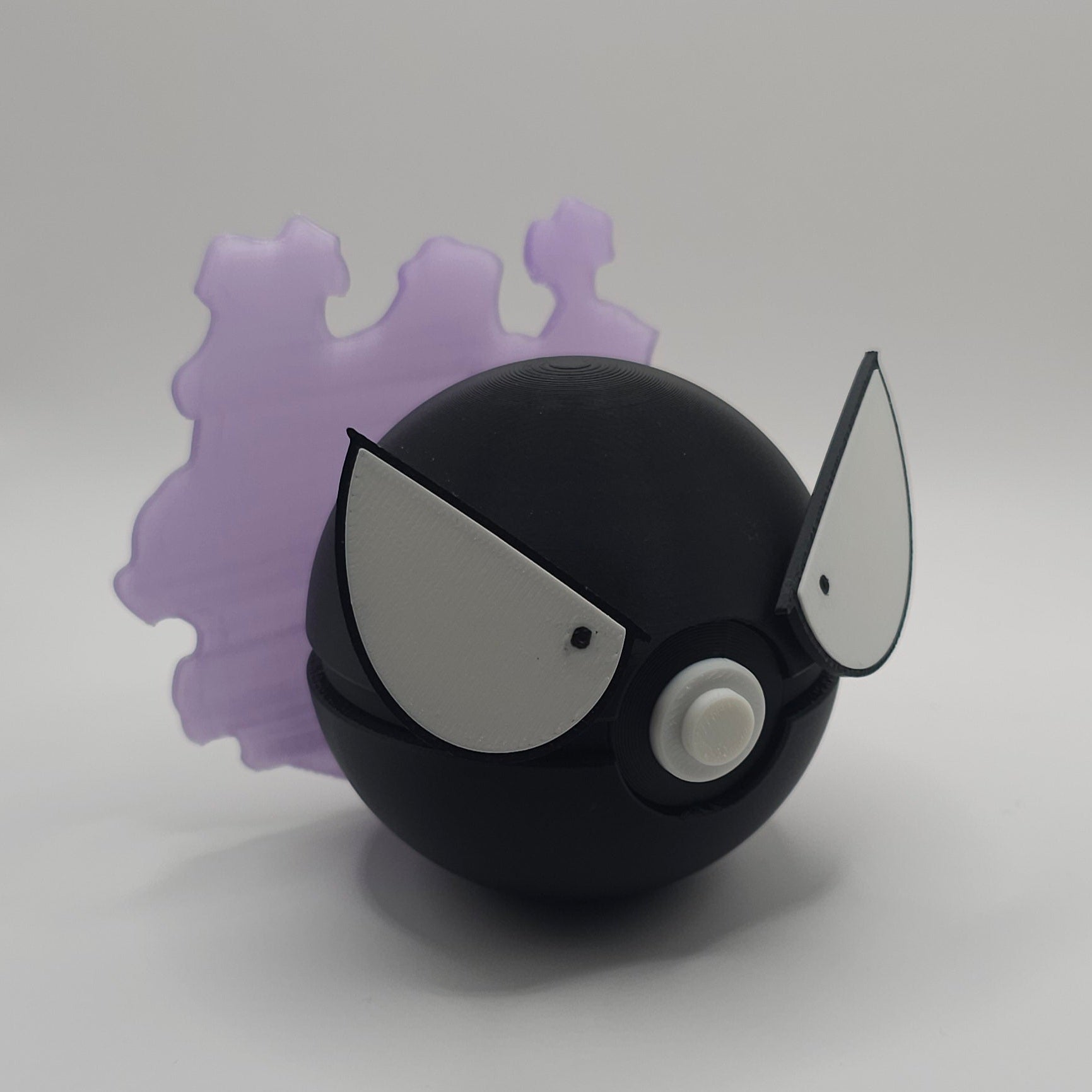 Pokemon Character Design 3D Printed Pokeball - Gastly - Unique Display Collectible