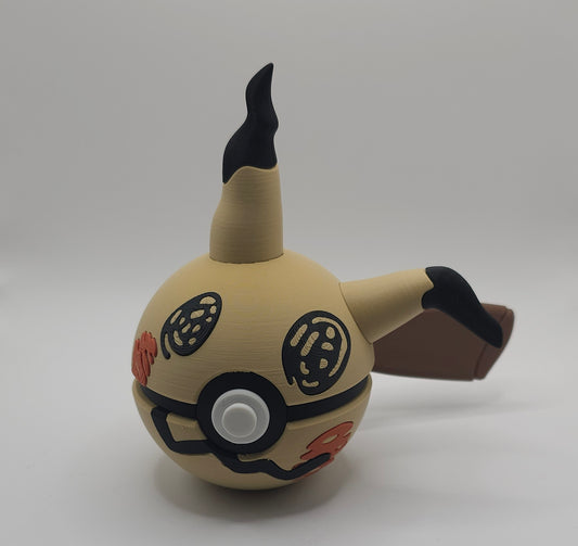 Pokemon Character Design 3D Printed Pokeball - Mimikyu - Unique Display Collectible