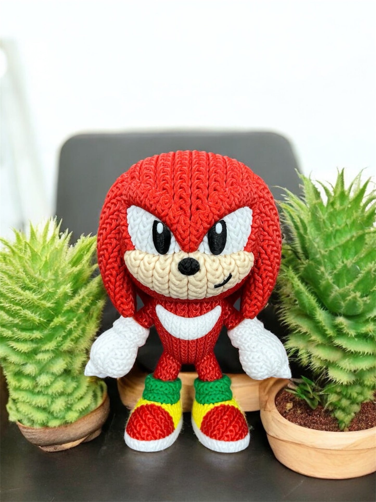 Knitted Design - 3D Printed Sonic the Hedgehog Character Figures - Unique Display Collectibles
