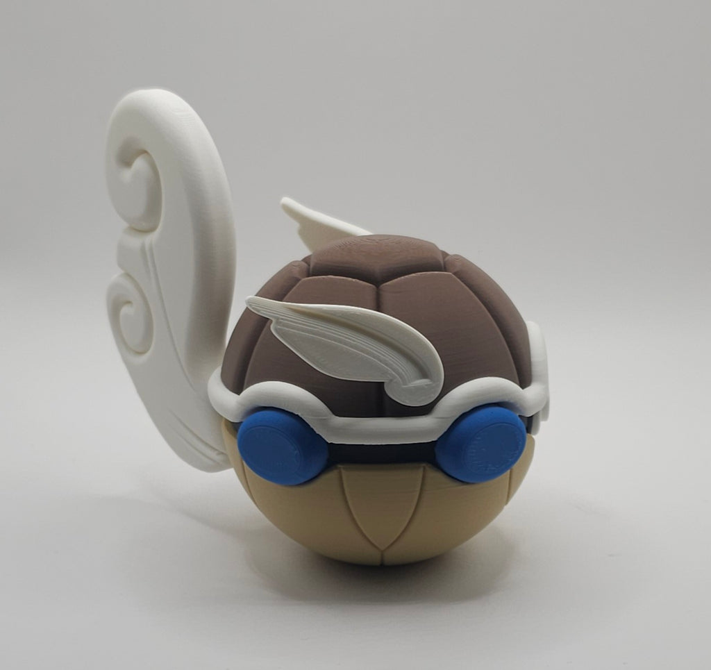 Pokemon Character Design - 3D Printed Pokeball - Wartortle - Unique Display Collectible