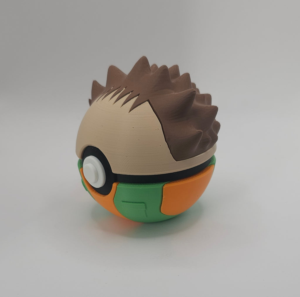 Pokemon Character Design- 3D Printed Pokeball- Ash, Brock & Misty- Unique Display Collectible