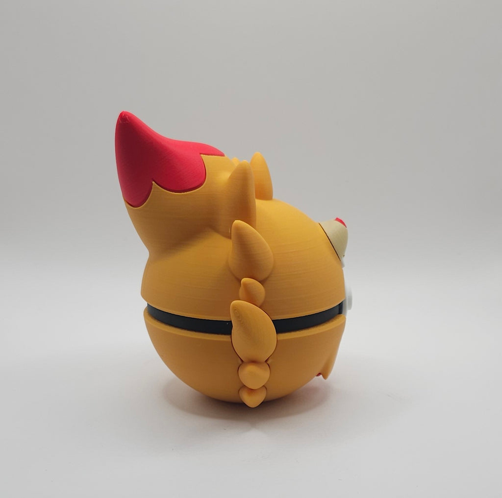 Pokemon Character Design- 3D Printed Pokeball- Pombon- Unique Display Collectible