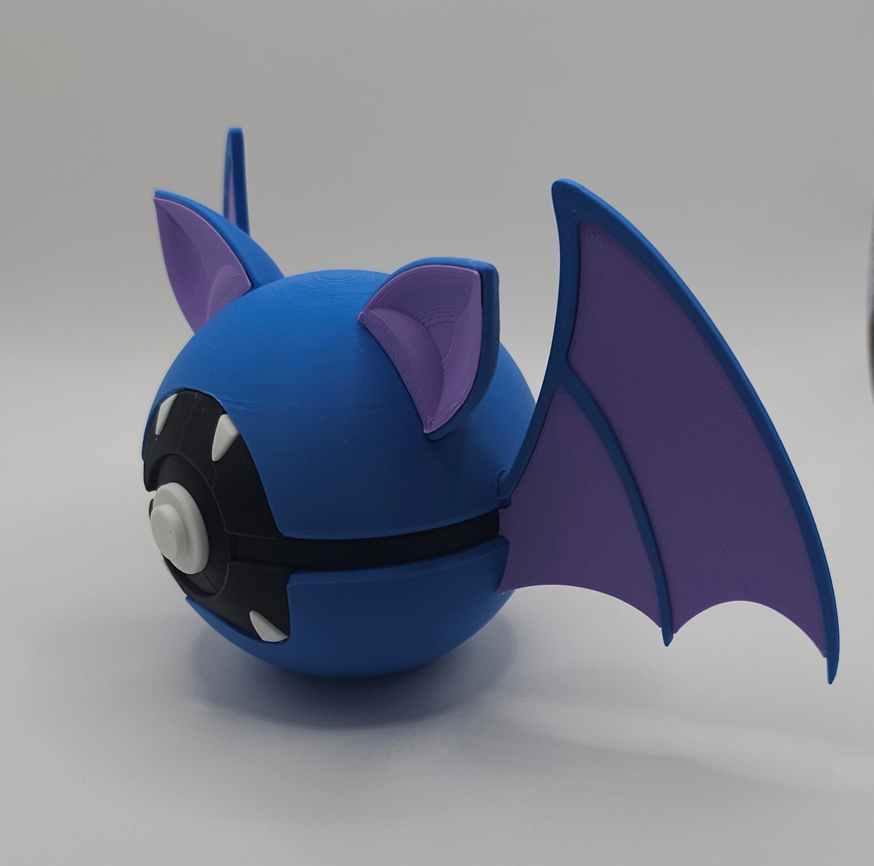 Pokemon Character Design - 3D Printed Pokeball - Zubat - Unique Display Collectible