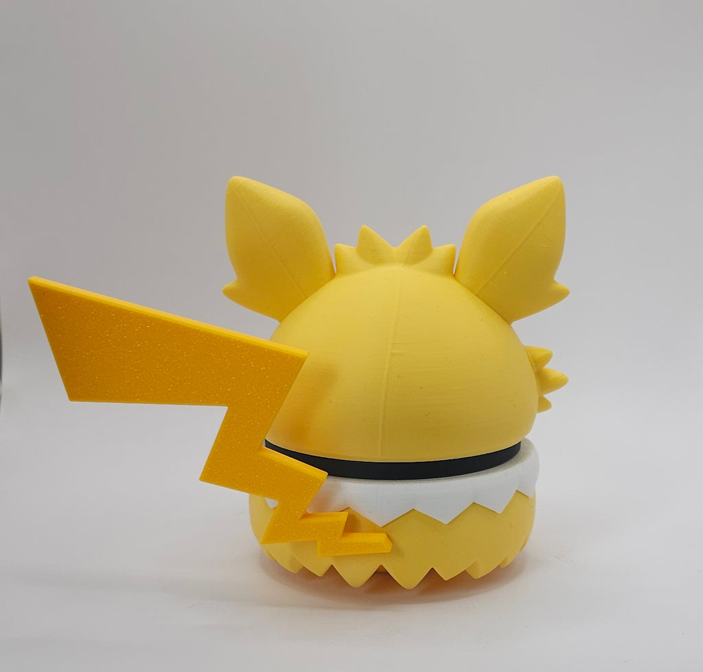 Pokemon Pikachu-Umbreon Poncho Design- 3D Printed Pokeball- Unique Display Fan Art Collectible