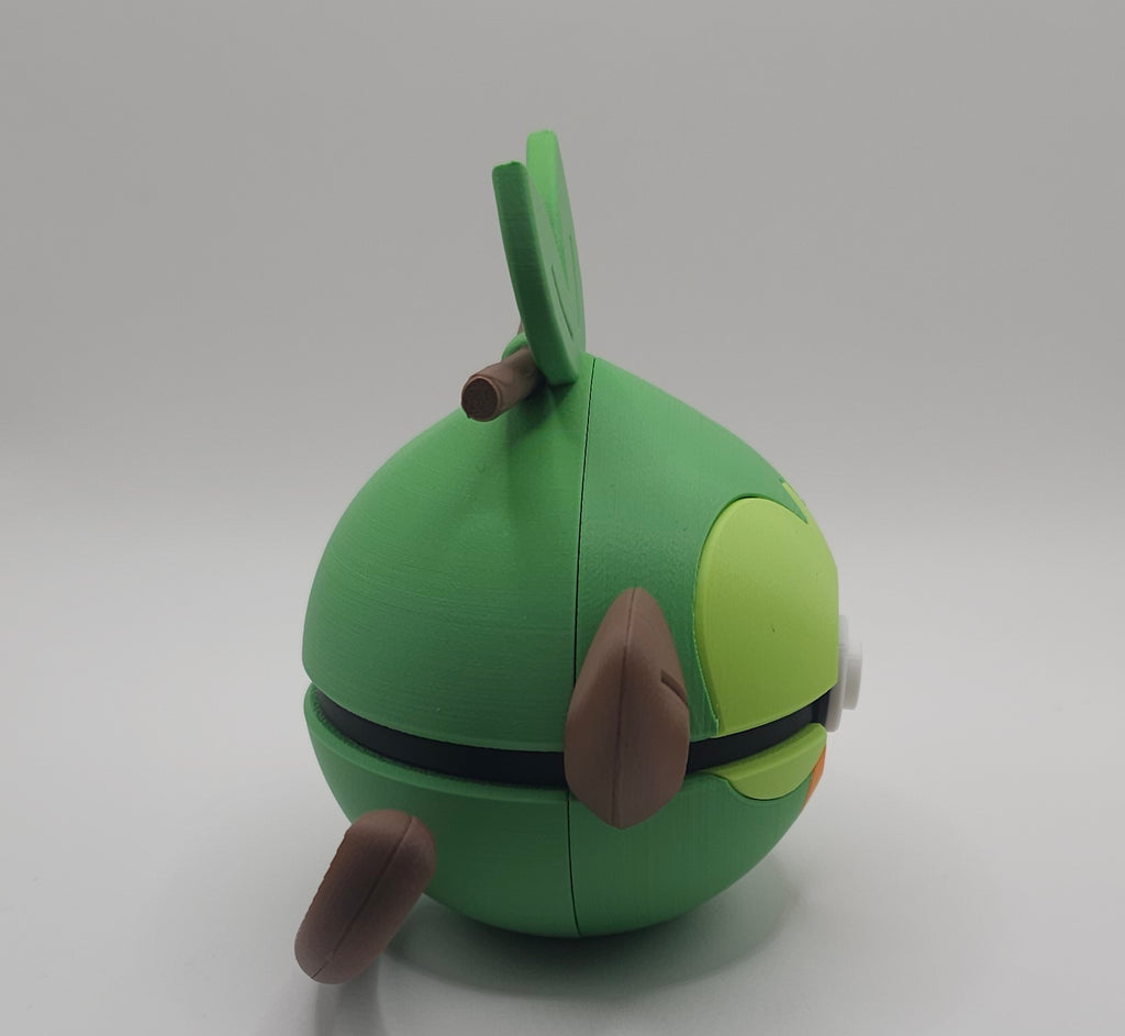 Pokemon Character Design - 3D Printed Pokeball - Grookey - Unique Display Collectible