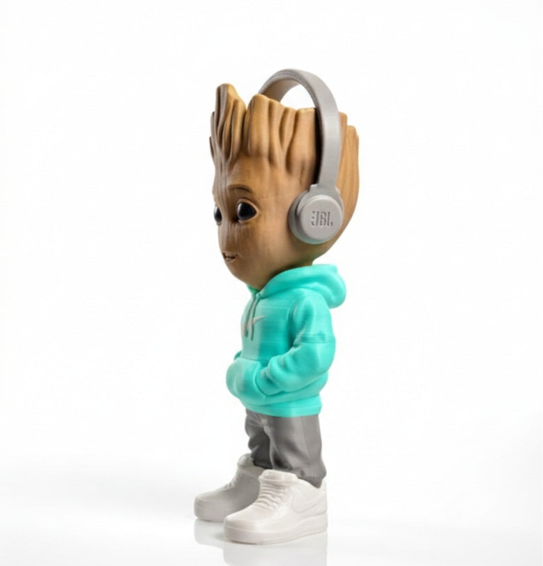 Urban Tree Character- Streetwear Style- 3D Printed Figure- Unique Display Collectible