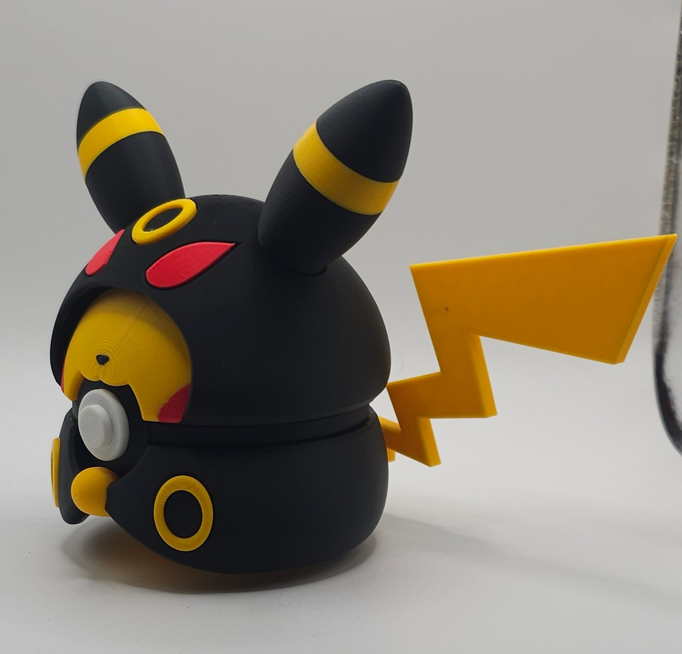 Pokemon Pikachu-Umbreon Poncho Design- 3D Printed Pokeball- Unique Display Fan Art Collectible