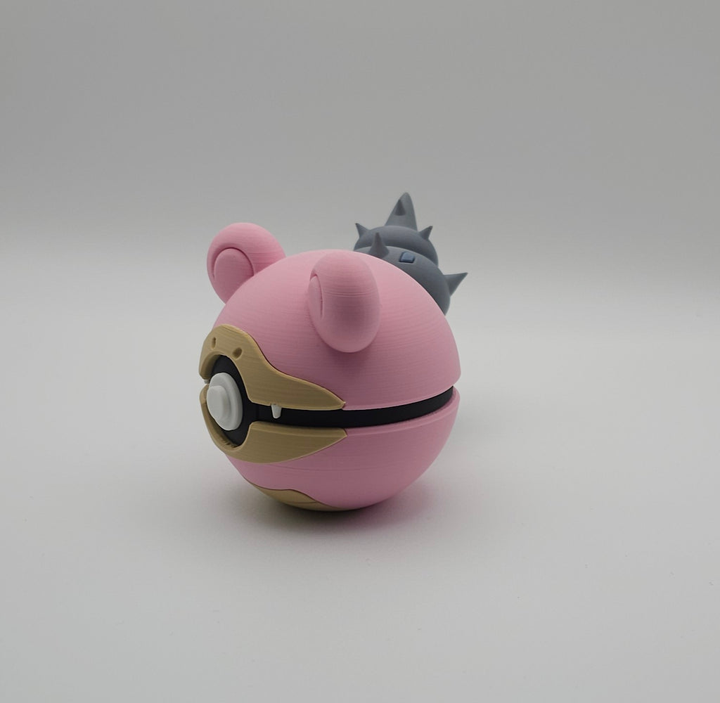 Pokemon Character Design- 3D Printed Pokeball- Slowbro - Unique Display Collectible