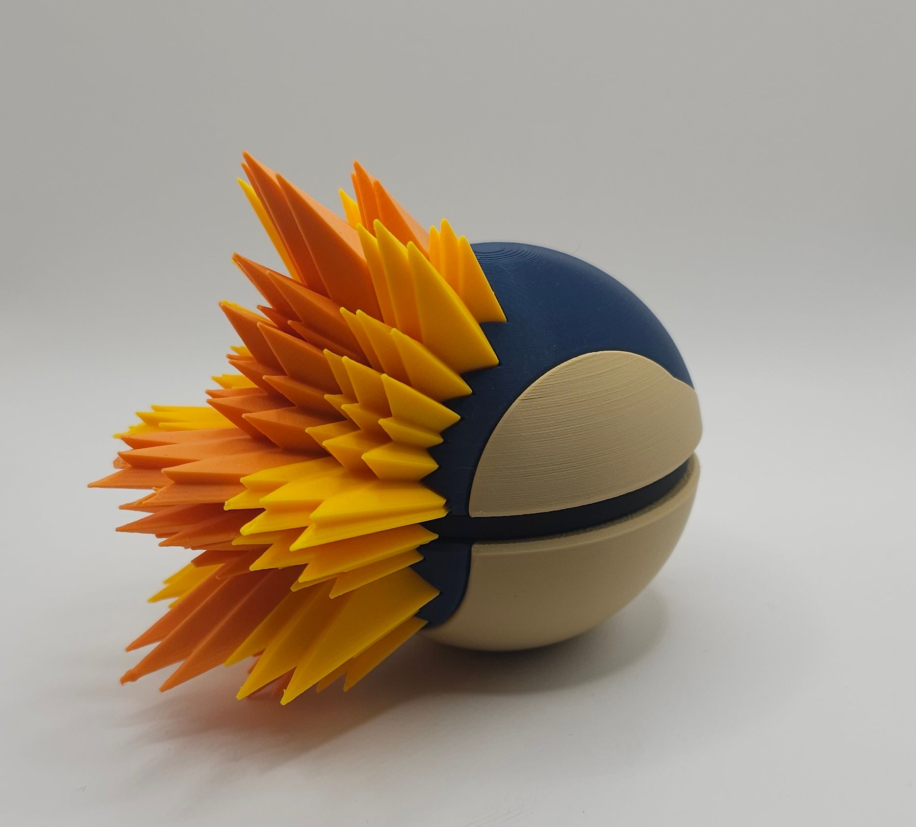 Pokemon Character Design - 3D Printed Pokeball - Cyndaquil - Unique Display Collectible