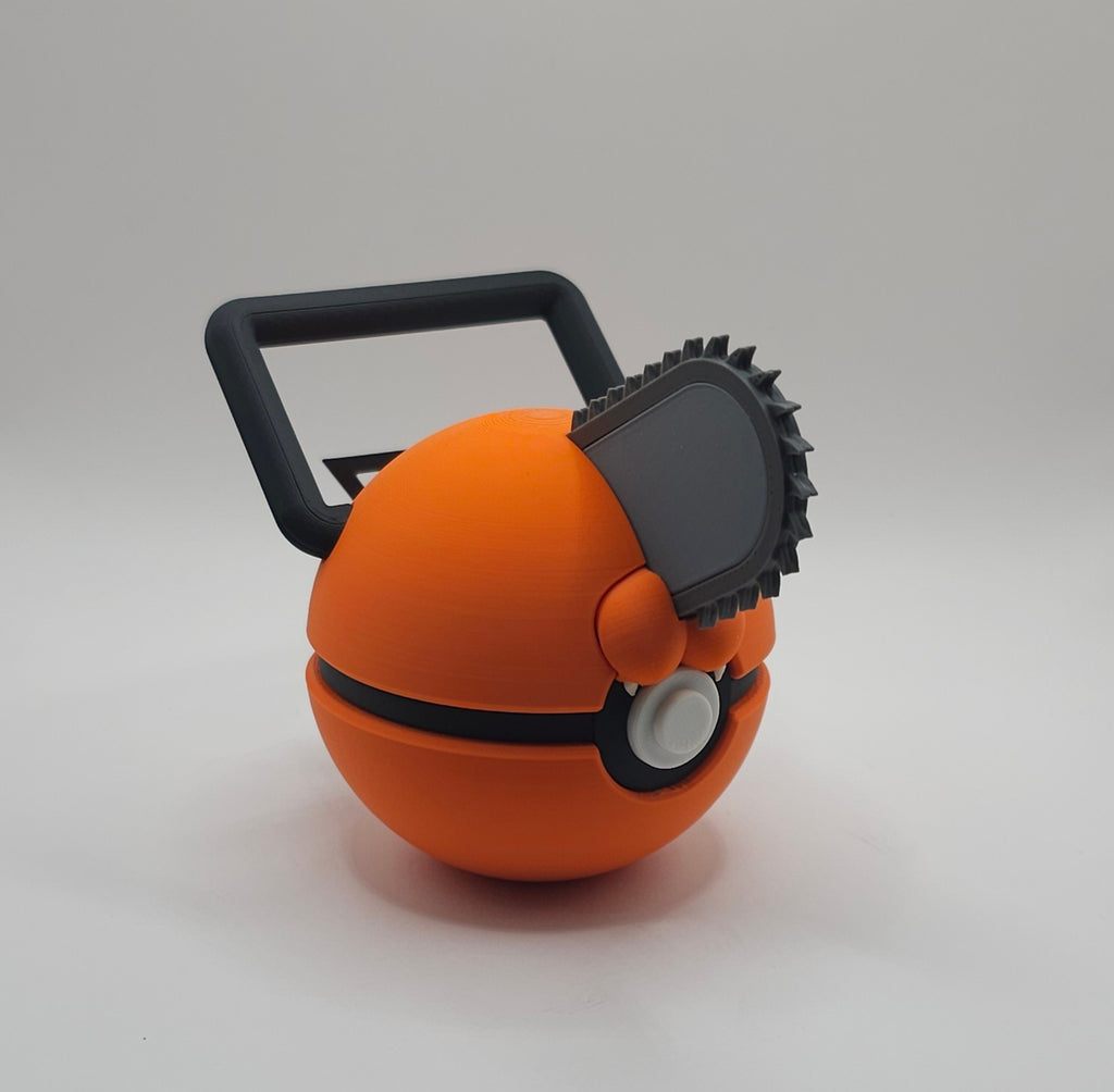 Chainsaw Man Character Pochita Design- 3D Printed Pokeball- Unique Display Collectible