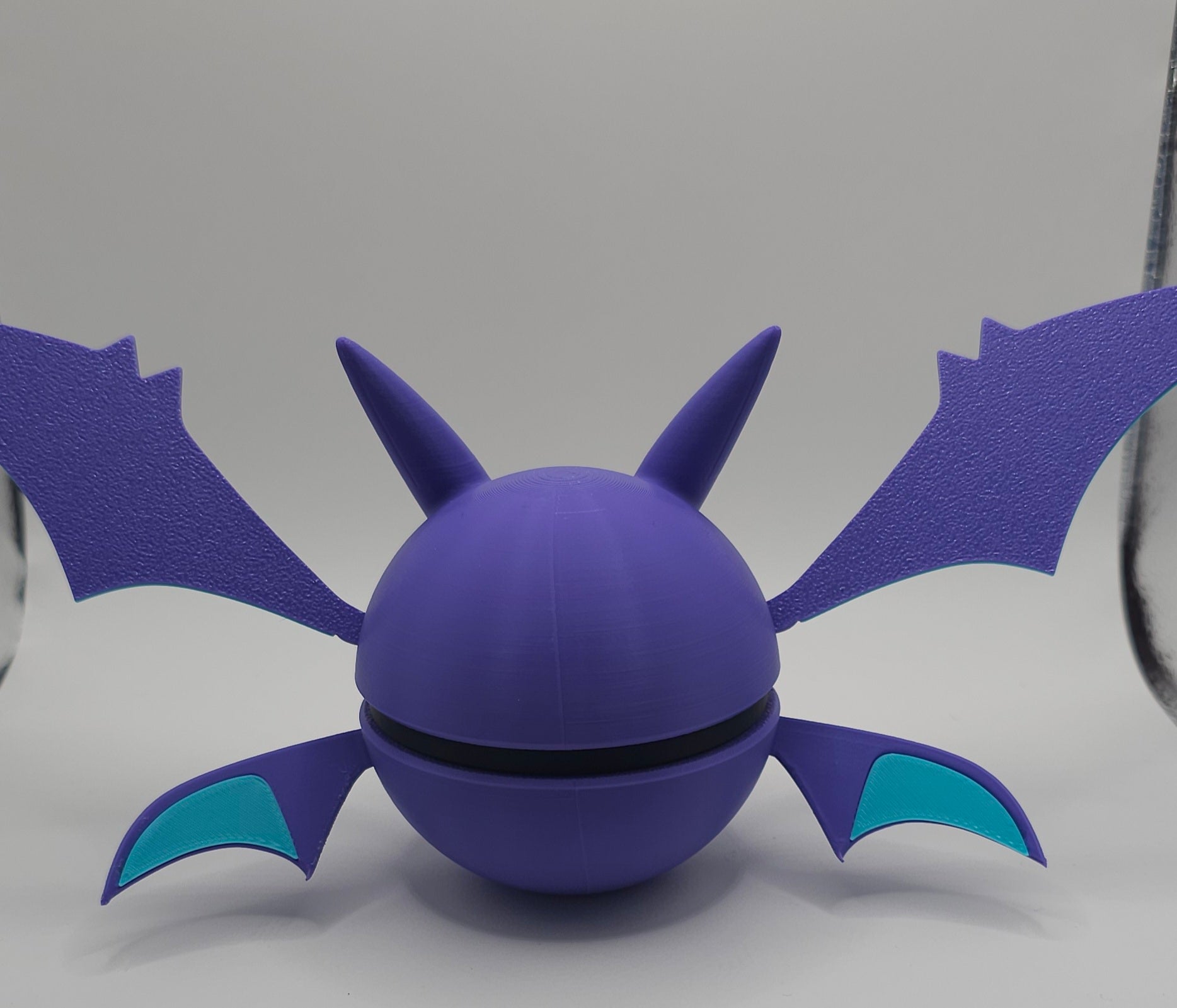 Pokemon Character Design- 3D Printed Pokeball- Crobat- Unique Display Collectible