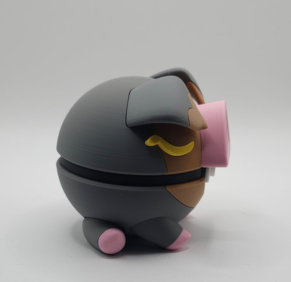 Pokemon Character Design- 3D Printed Pokeball- Lechonk - Unique Display Collectible