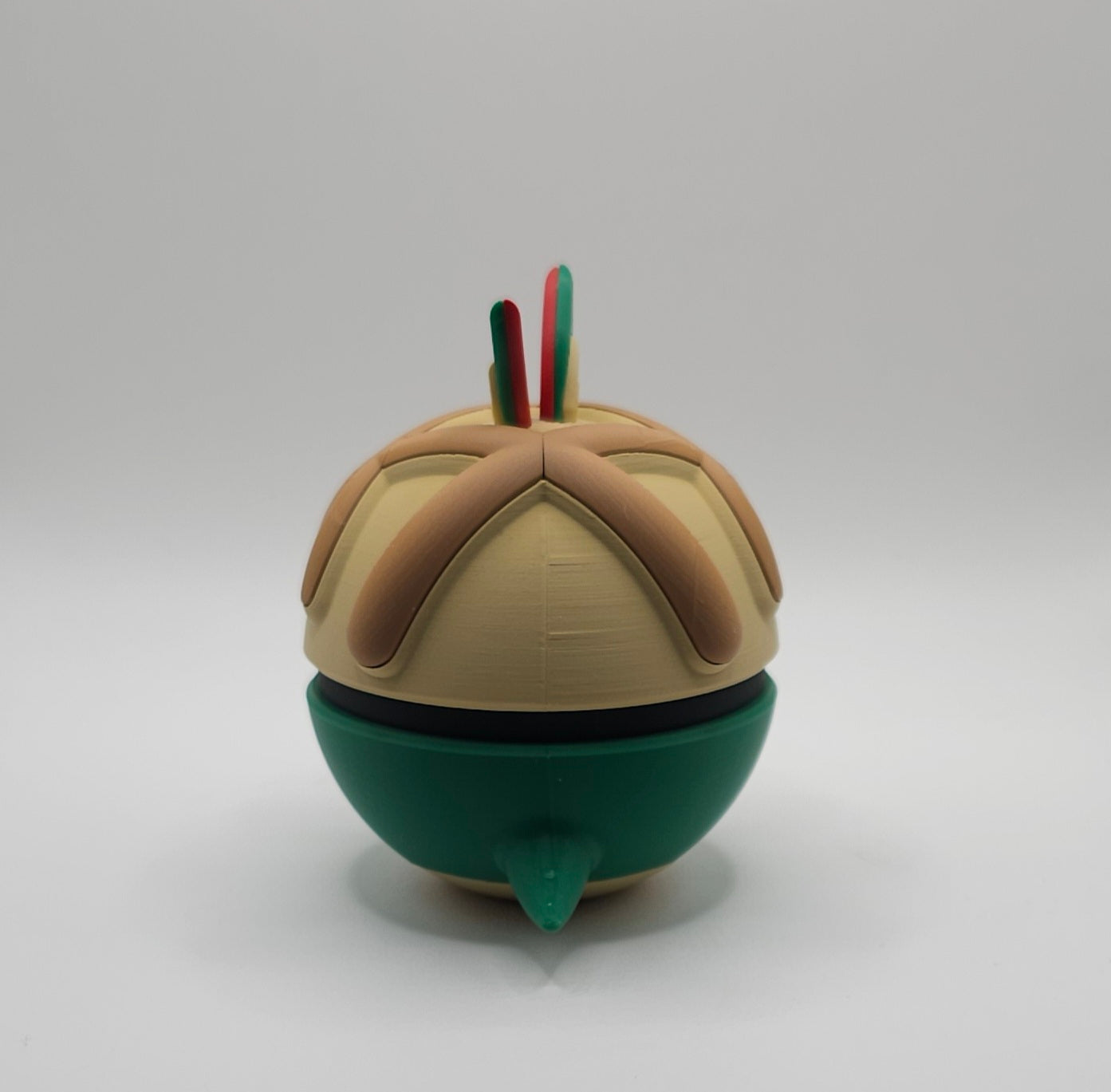 Pokemon Character Design - 3D Printed Pokeball - Appletun - Unique Display Collectible