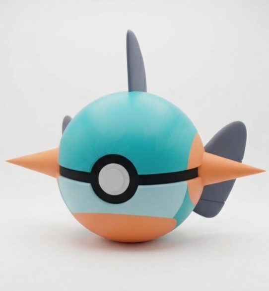 Pokemon Character Design- 3D Printed Pokeball- Marshtomp- Unique Display Collectible