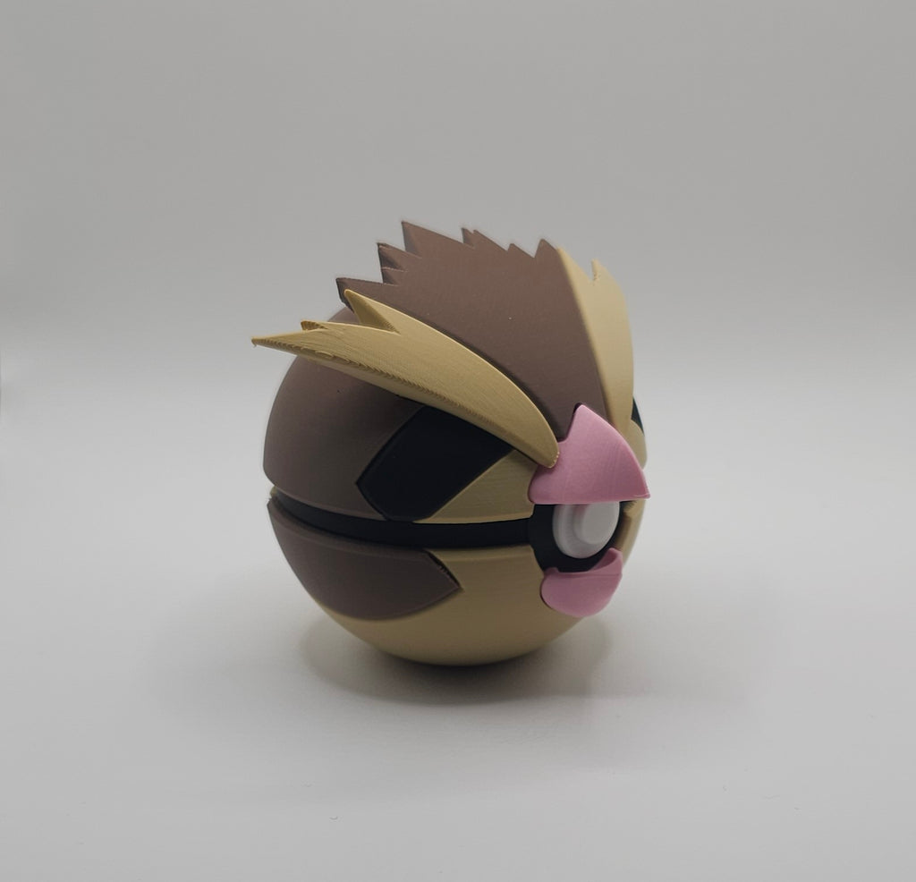 Pokemon Character Design - 3D Printed Pokeball - Pidgey- Unique Display Collectible