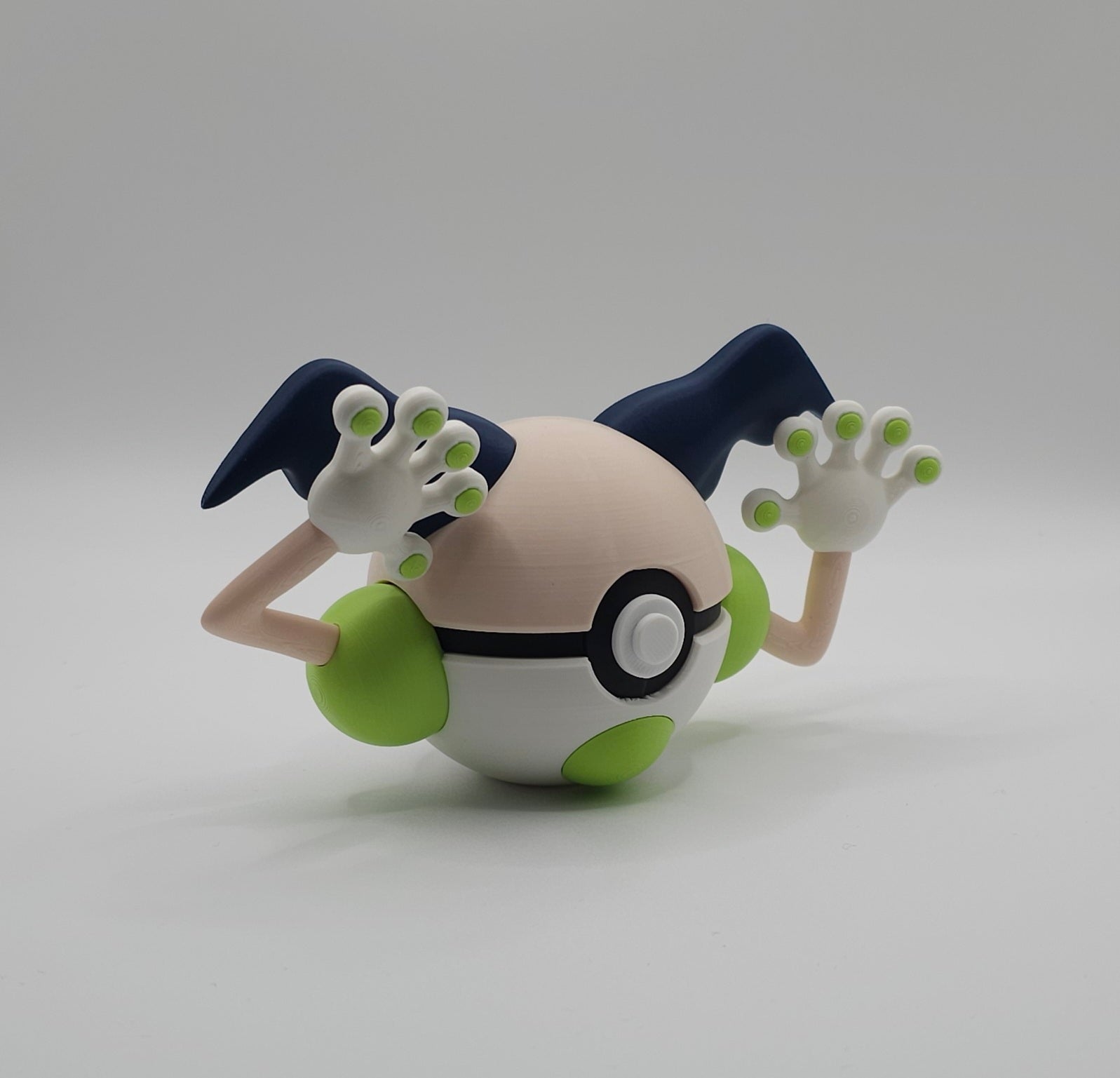 Pokemon Character Design- 3D Printed Pokeball- Mr Mime- Unique Display Collectible