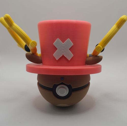 Chopper One Piece x Stantler Pokemon Character Design- 3D Printed Pokeball- Unique Display Collectible