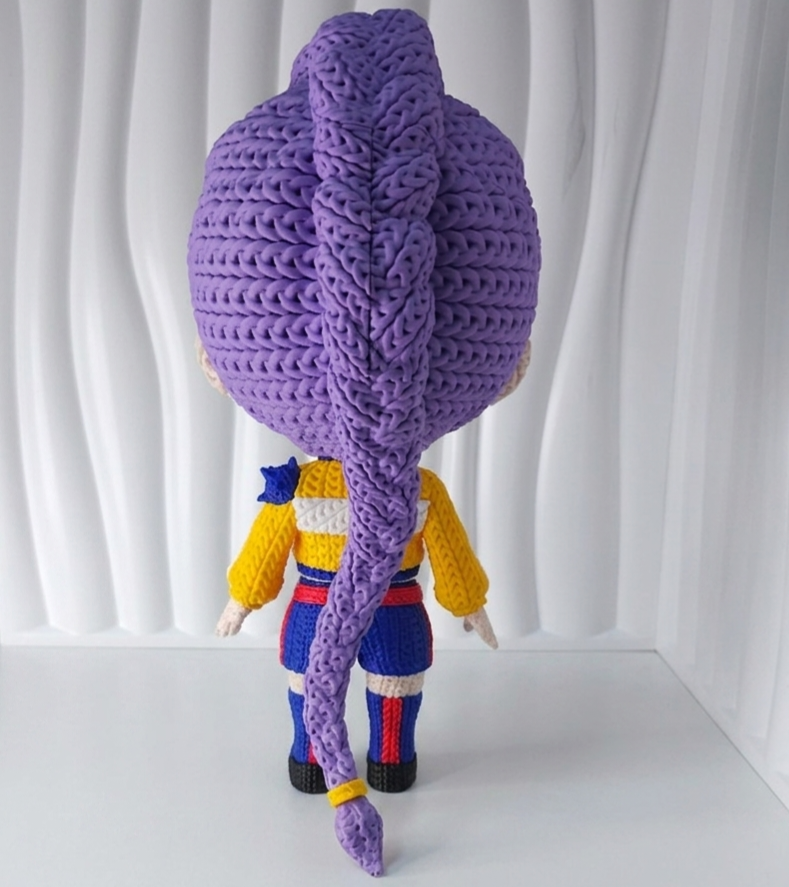 Knitted Design- 3D Printed K-Pop Demon Hunter Figures- Unique Display Collectible