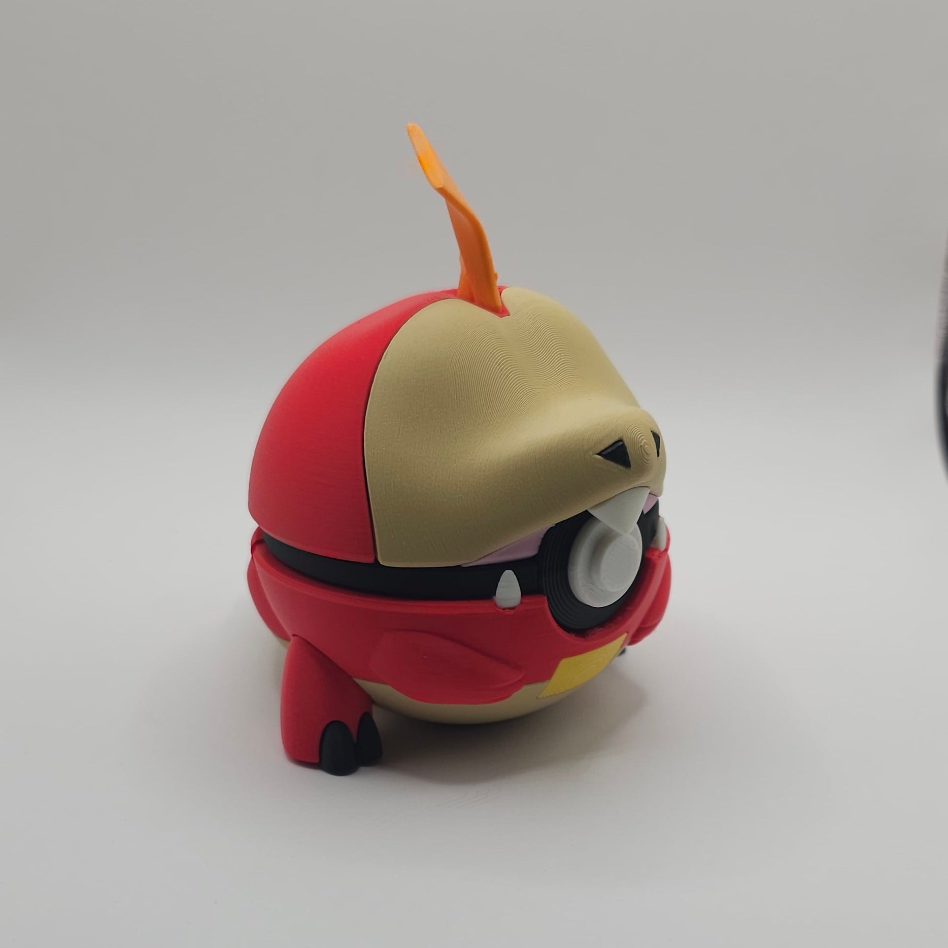 Pokemon Character Design- 3D Printed Pokeball- Fuecoco- Unique Display Collectible