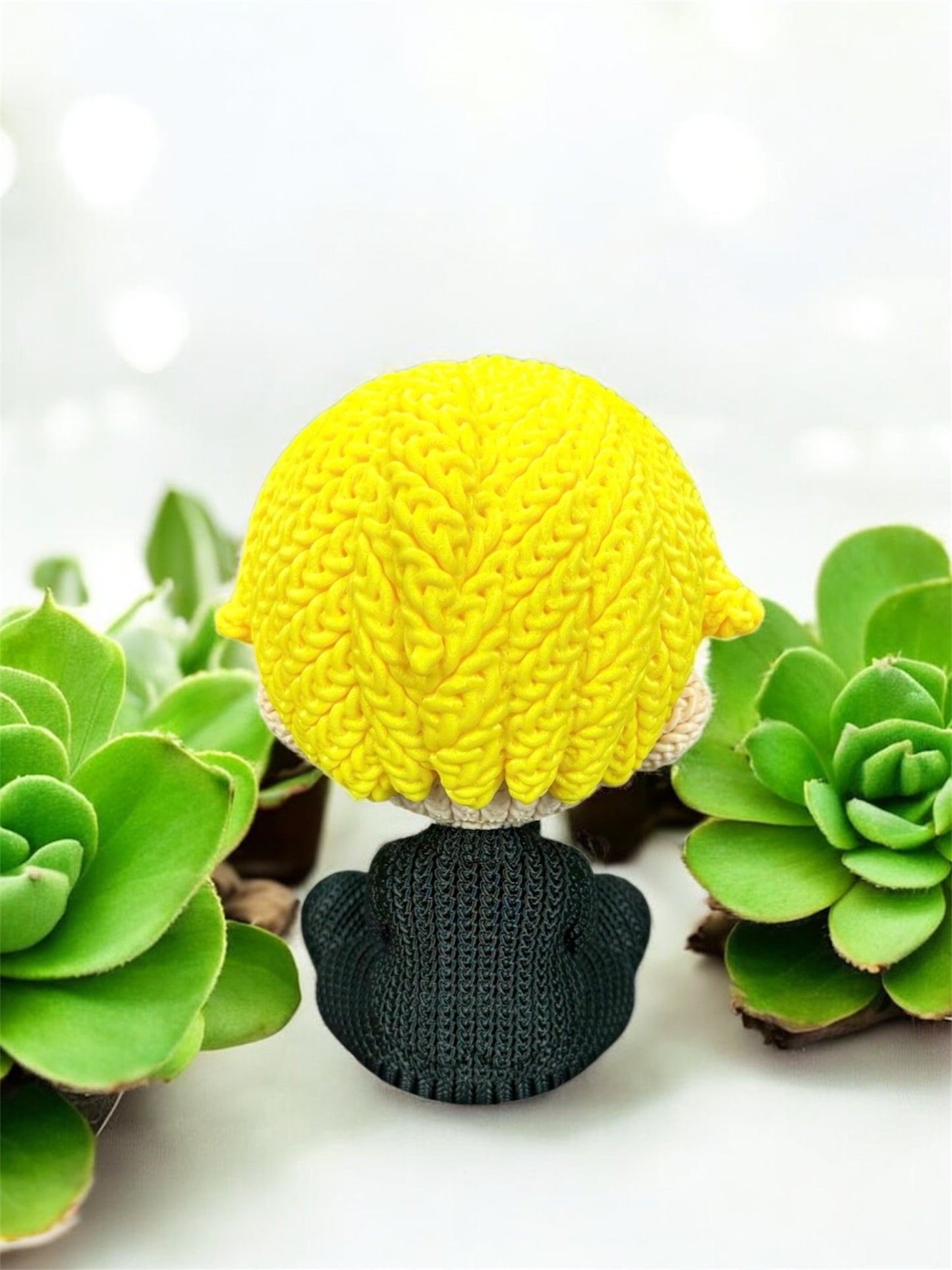 Knitted Design - 3D Printed One Piece Inspired Character Figures - Unique Display Collectibles