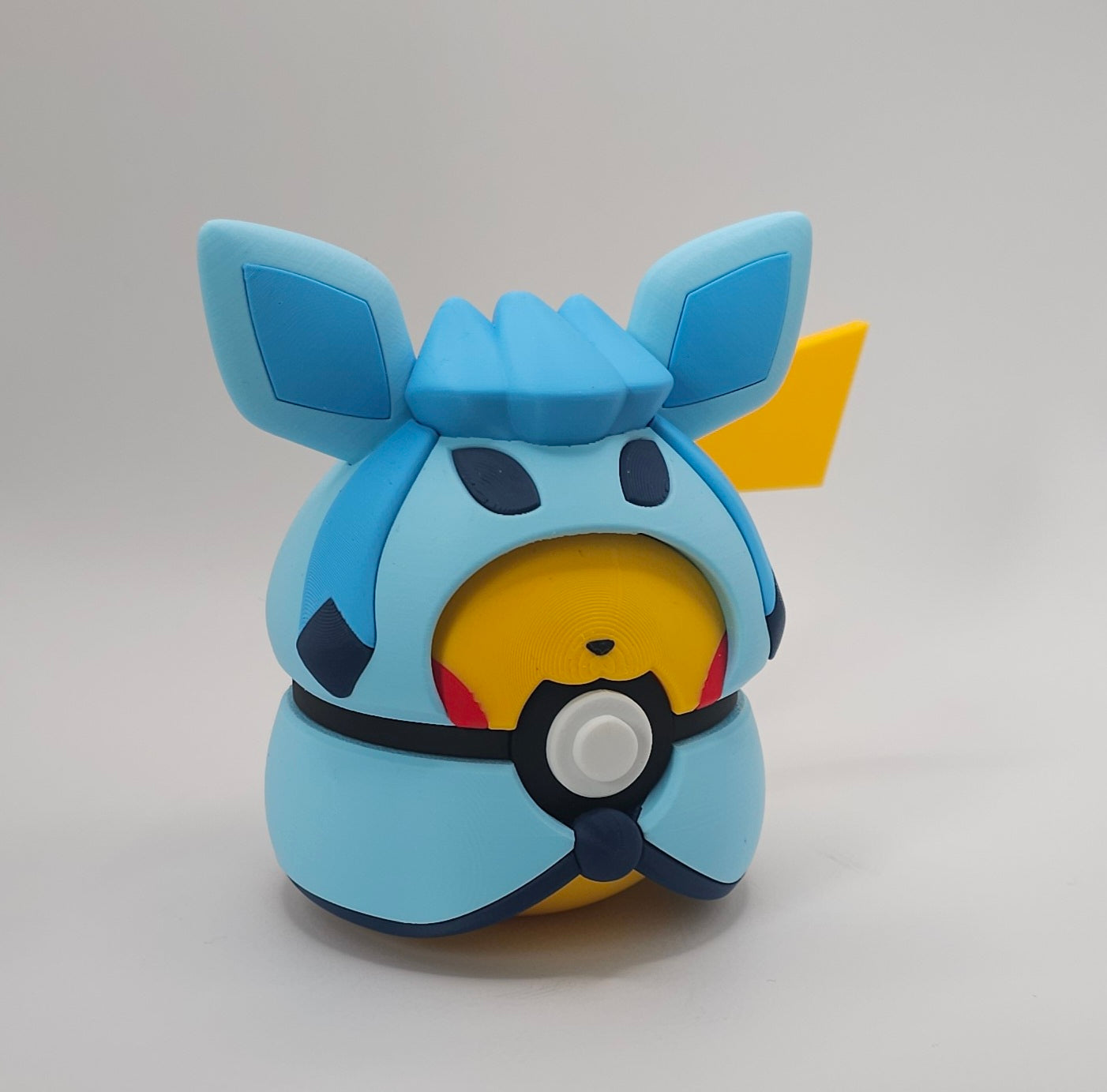 Pokemon Pikachu-Umbreon Poncho Design- 3D Printed Pokeball- Unique Display Fan Art Collectible