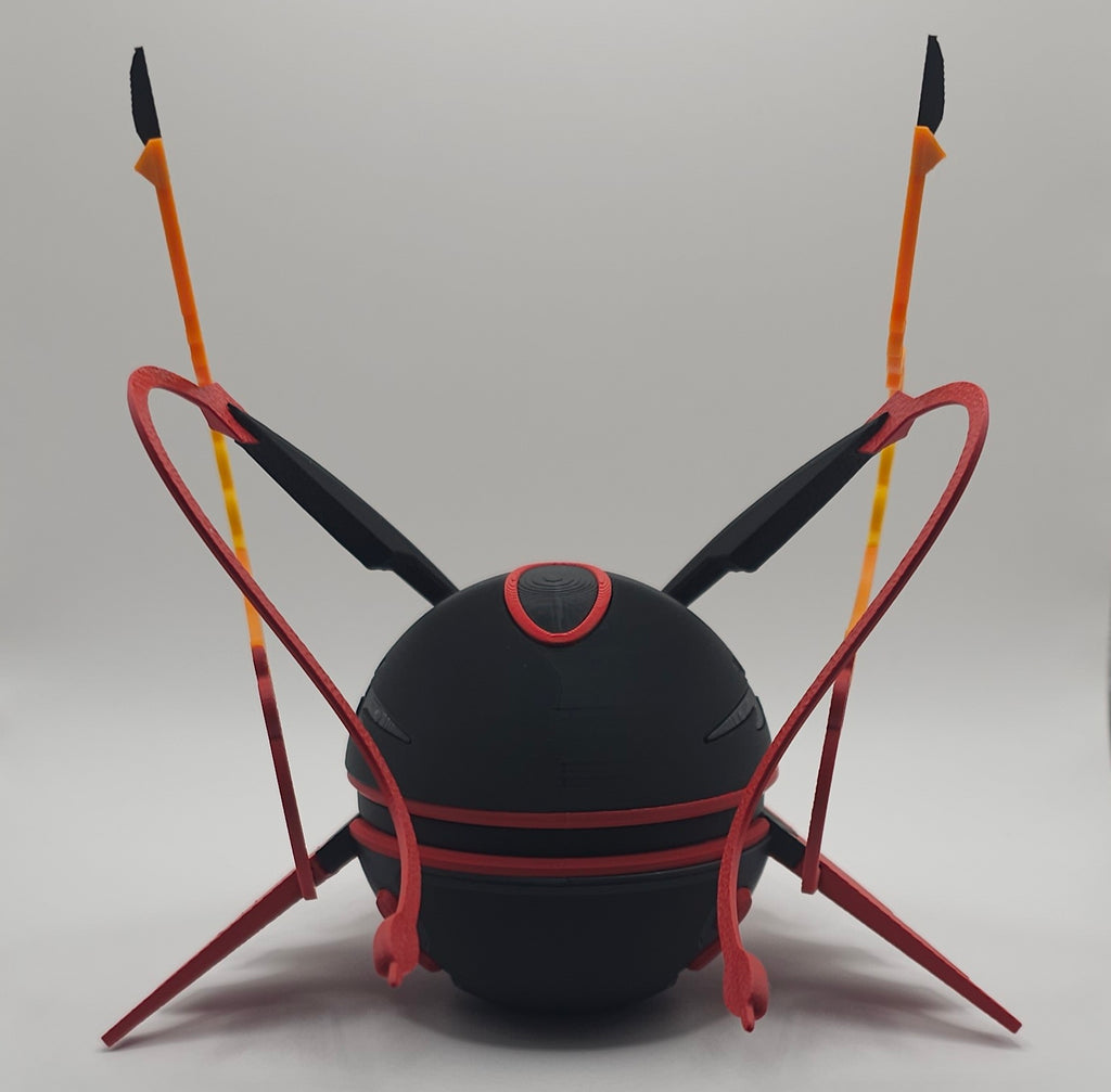 Mega Rayquaza Pokemon Character Design- 3D Printed Pokeball- Unique Display Collectible