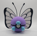Pokemon Character Design- 3D Printed Pokeball- Butterfree- Unique Display Collectible