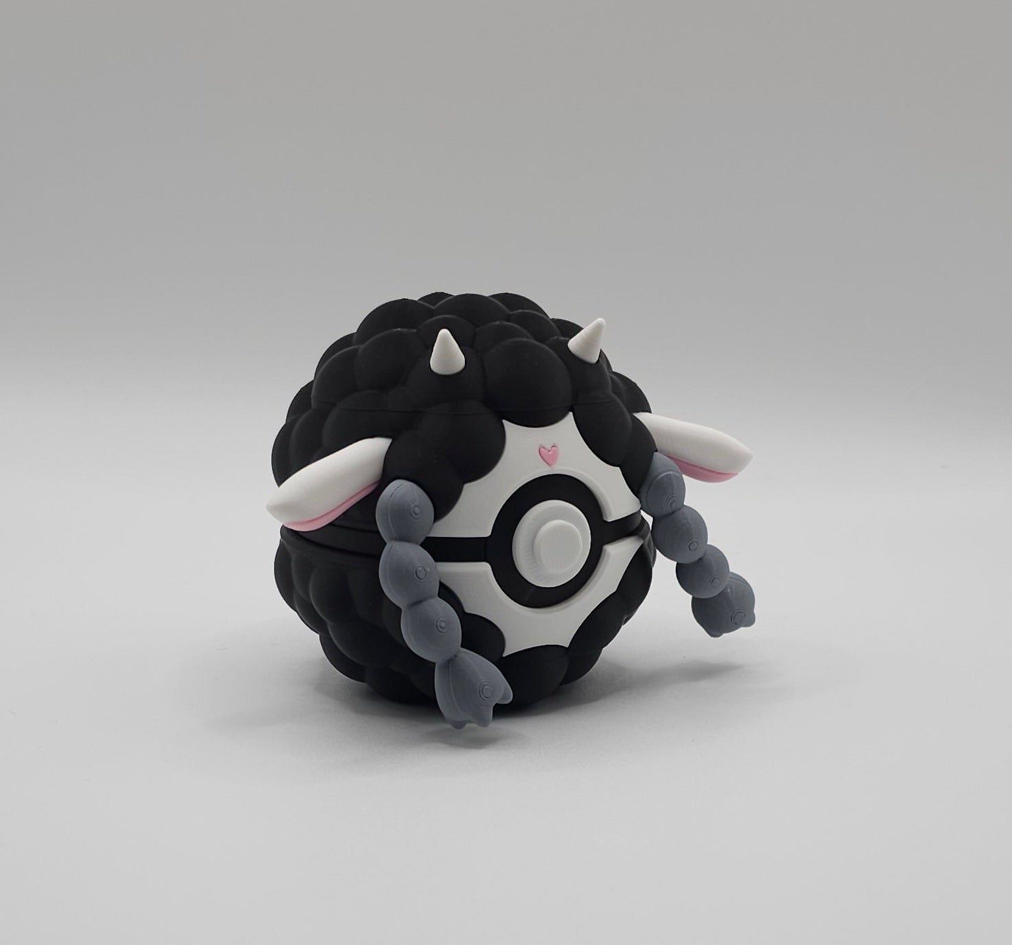 Pokemon Character Design - 3D Printed Pokeball - Wooloo - Unique Display Collectible